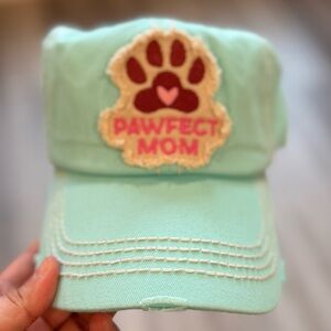 Mint Green Pawfect Mom Women Cap